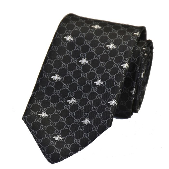 グッチ ネクタイ GUCCI 545078 4E002 1062 ブラック 7.0×146
