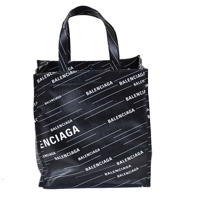 バレンシアガ レザー トートバッグ BALENCIAGA 552870 0XTON 1070 ブラック ホワイト メンズ レディース