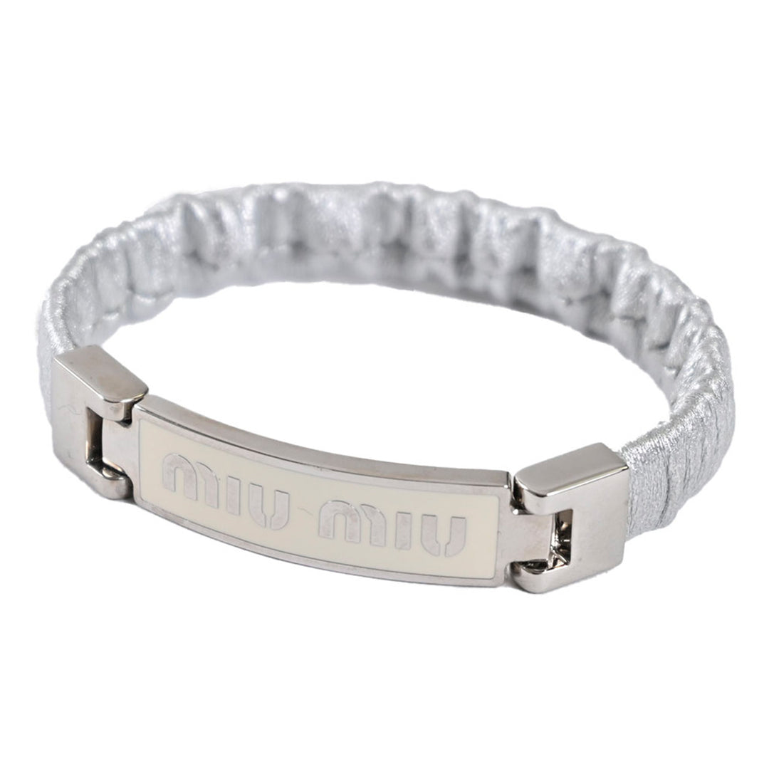 ミュウミュウ MIUMIU ブレスレット 5IB425 2F32 01 ARGENTO シルバー レディース