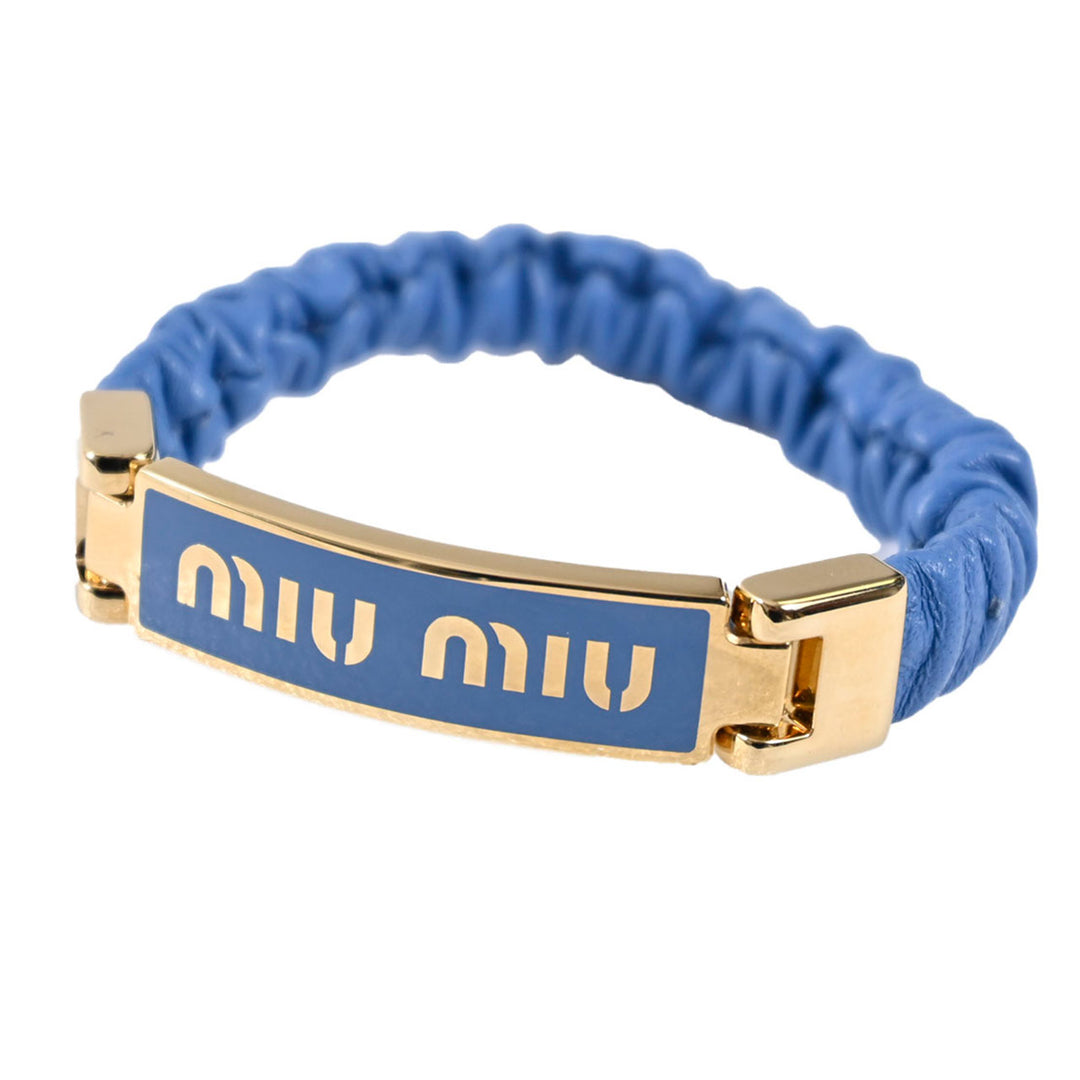 ミュウミュウ MIUMIU ブレスレット 5IB425 2F32 01 ONDA ブルー レディース