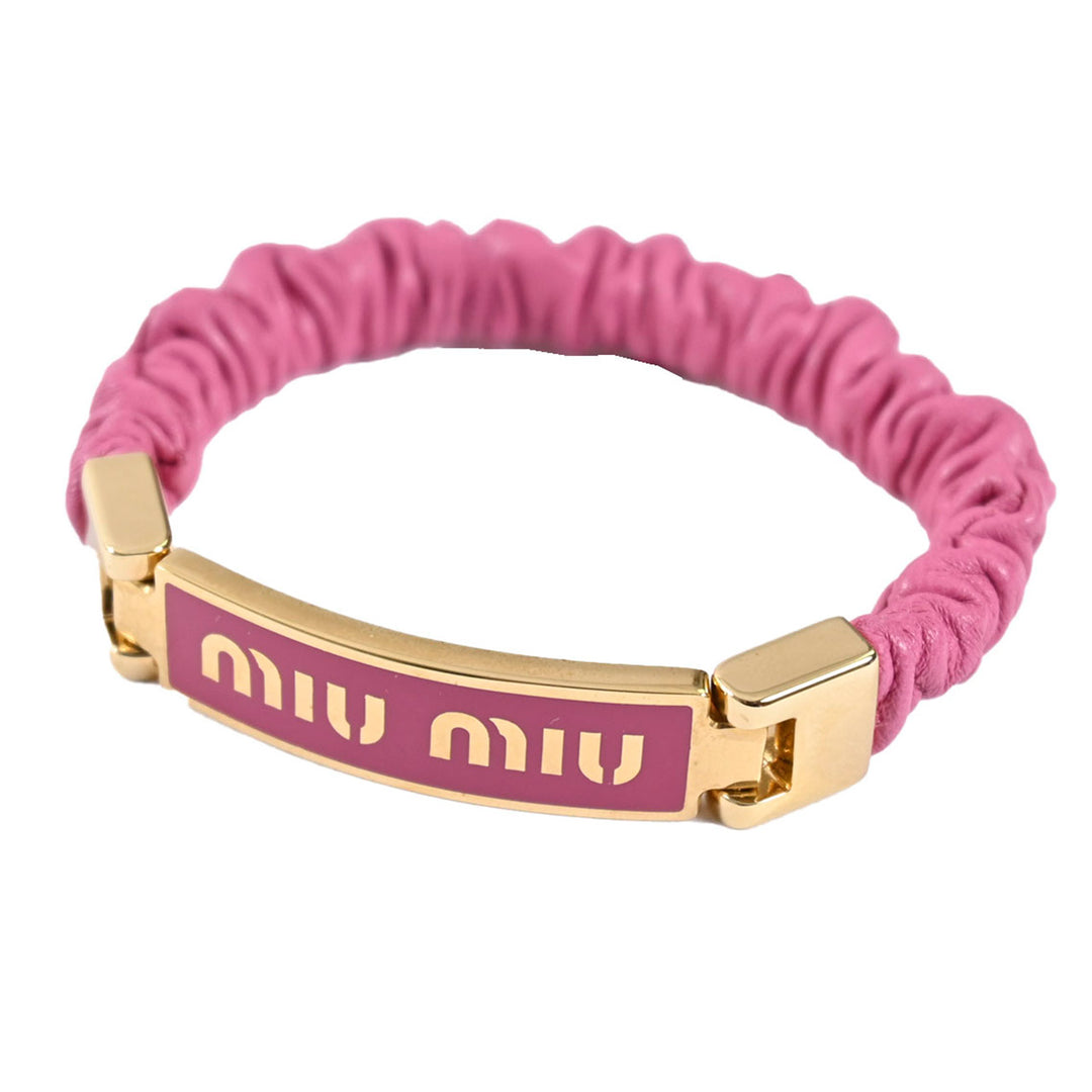 ミュウミュウ MIUMIU ブレスレット 5IB425 2F32 01 FUXIA ピンク レディース