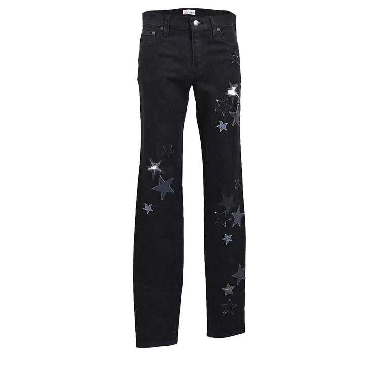 レッド　ヴァレンチノ ダメージ スリムジーンズ RED　VALENTINO NR3DE01C369 ブラック