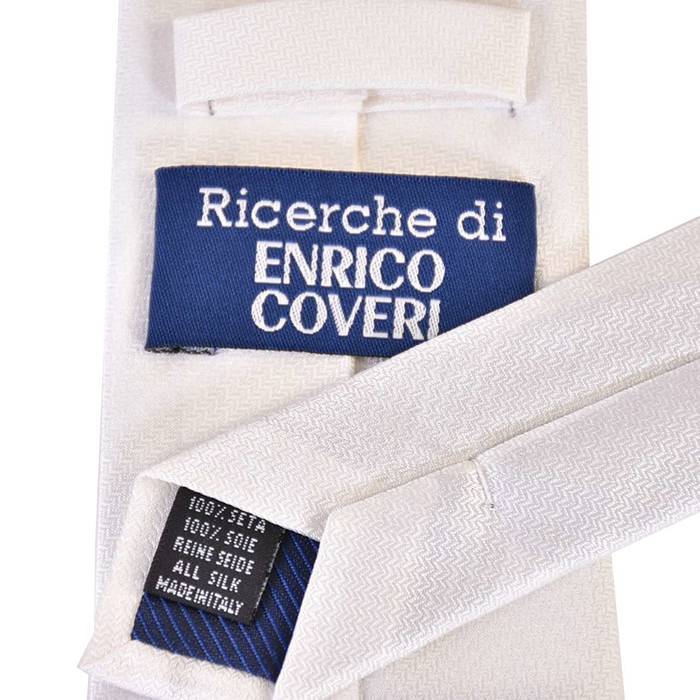 エンリコ コベリー  冠婚葬祭 ネクタイ ENRICO COVERI 3P282 9 ホワイト　結婚式
