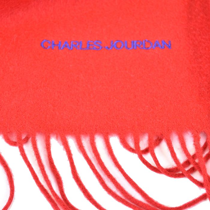 シャルル ジョルダン  カシミヤ 大判 マフラーストール CHARLES JOURDAN 06 45045 19 レッド