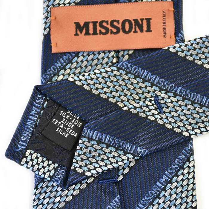 ミッソーニ ネクタイ MISSONI U6843 0001 ブルー