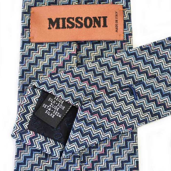 ミッソーニ ネクタイ MISSONI U6872 0004 ブルー