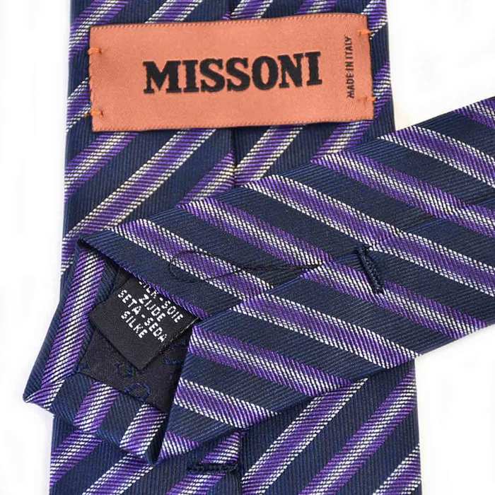 ミッソーニ ネクタイ MISSONI U6871 0003 ネイビー
