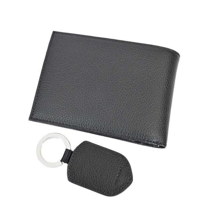 エンポリオアルマーニ 折財布 キーリングセット EMPORIO ARMANI Y4R222 YEW1E81072 ブラック