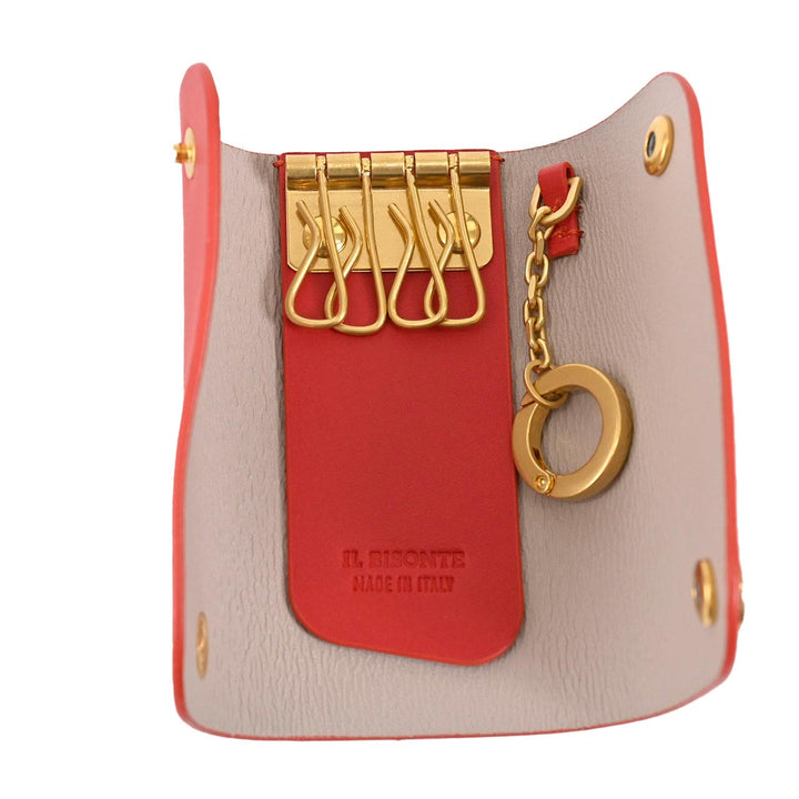 イル ビゾンテ IL BISONTE キーケース SKH115 RE184H Castagno Rosa レッド 2022SS メンズ レディース
