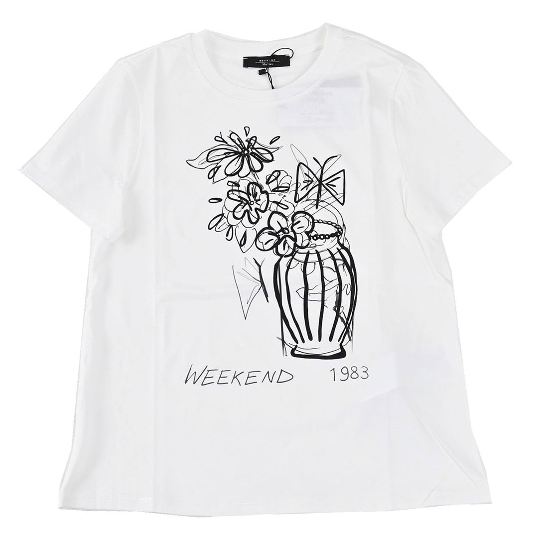 ウィークエンド マックスマーラ WEEKEND MAXMARA Tシャツ NERVI 59710516 004 ホワイト 2024SS レディース