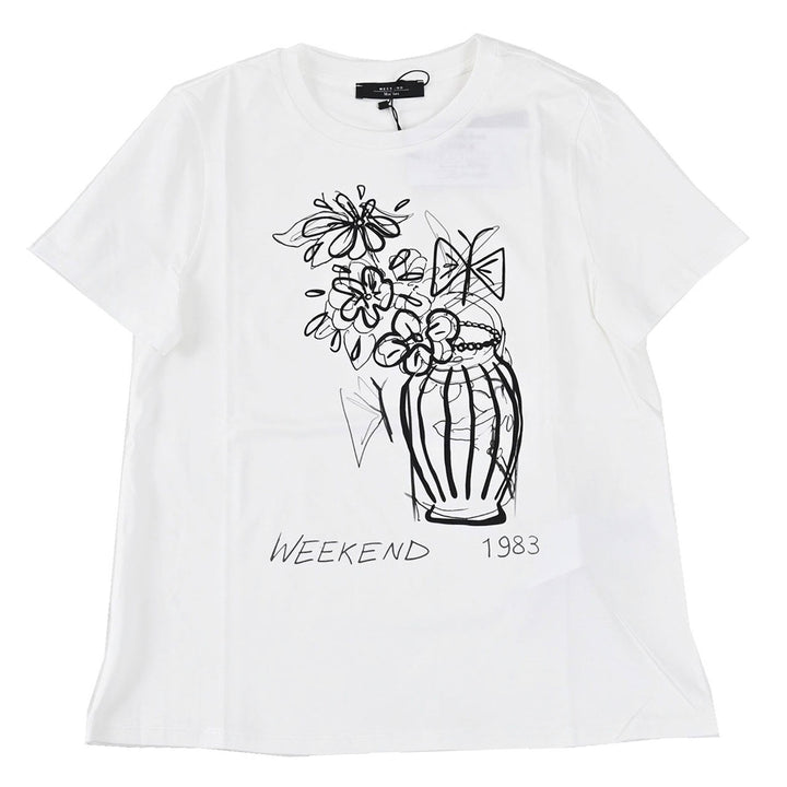 ウィークエンド マックスマーラ WEEKEND MAXMARA Tシャツ NERVI 59710516 004 ホワイト 2024SS レディース