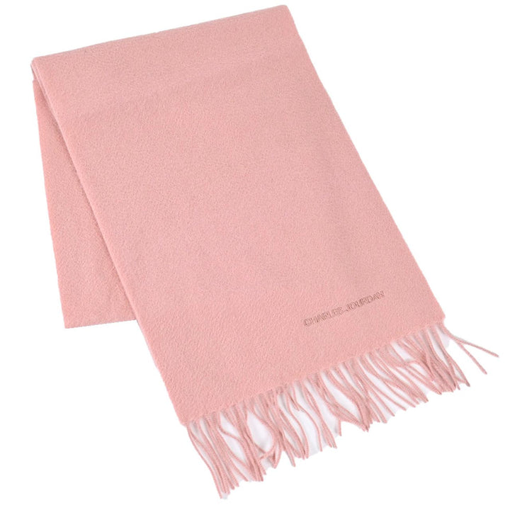 シャルル ジョルダン CHARLES JOURDAN マフラー R9905 100% CASHMERE SOLID 19 ピンク  メンズ レディース
