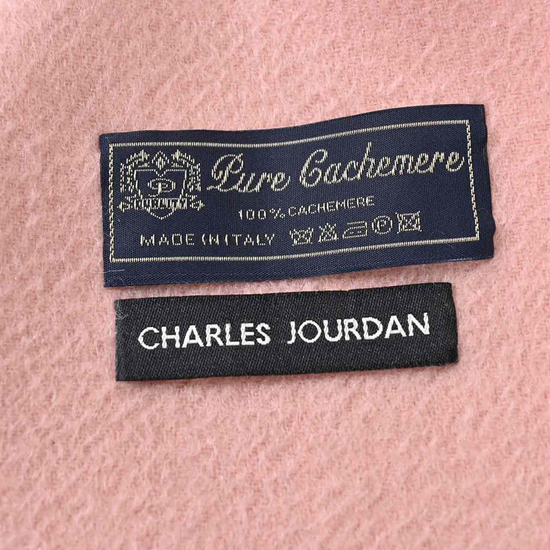 シャルル ジョルダン CHARLES JOURDAN マフラー R9905 100% CASHMERE SOLID 19 ピンク  メンズ レディース