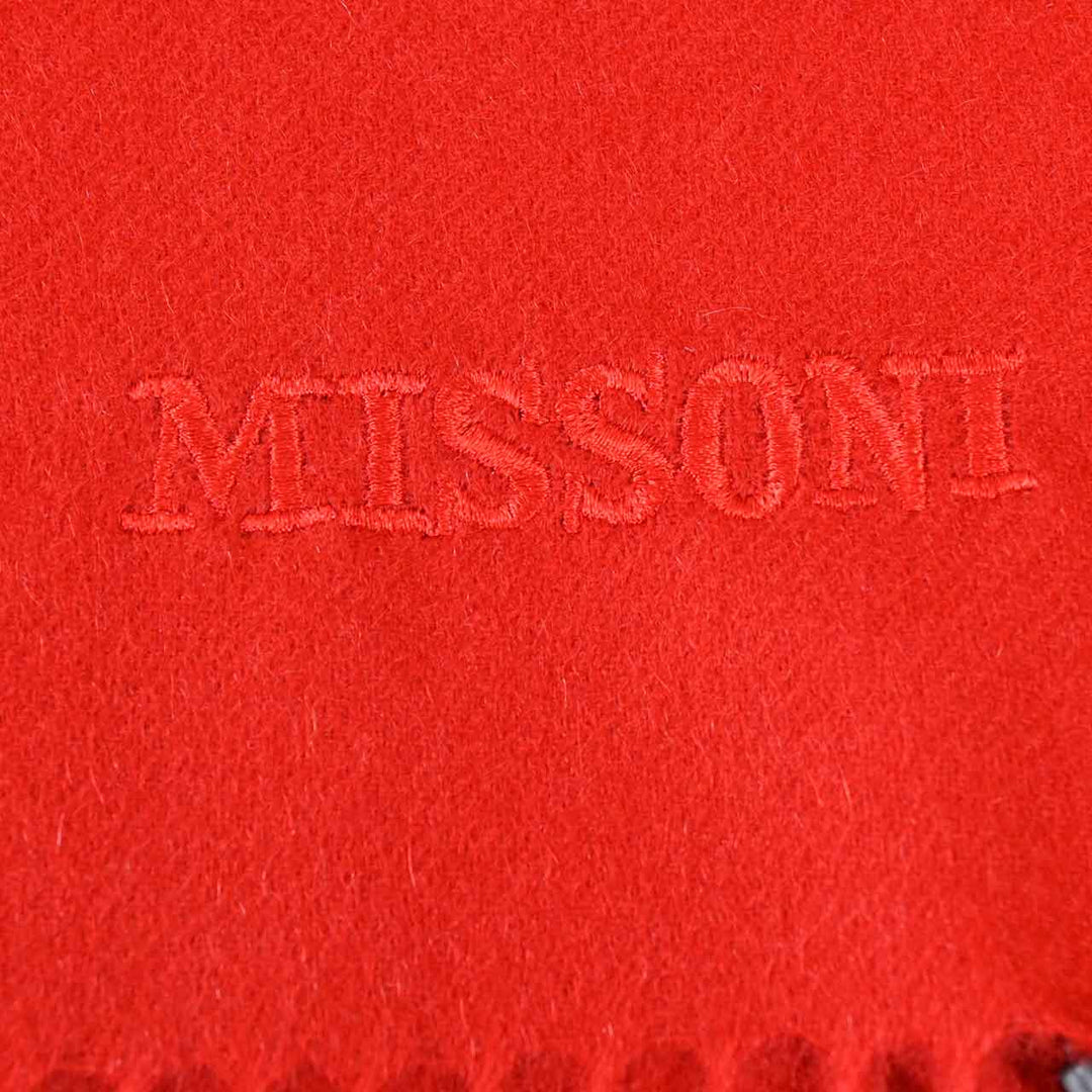 ミッソーニ MISSONI マフラー Cashmere100% Plain Muffler 6345 3 レッド  メンズ レディース