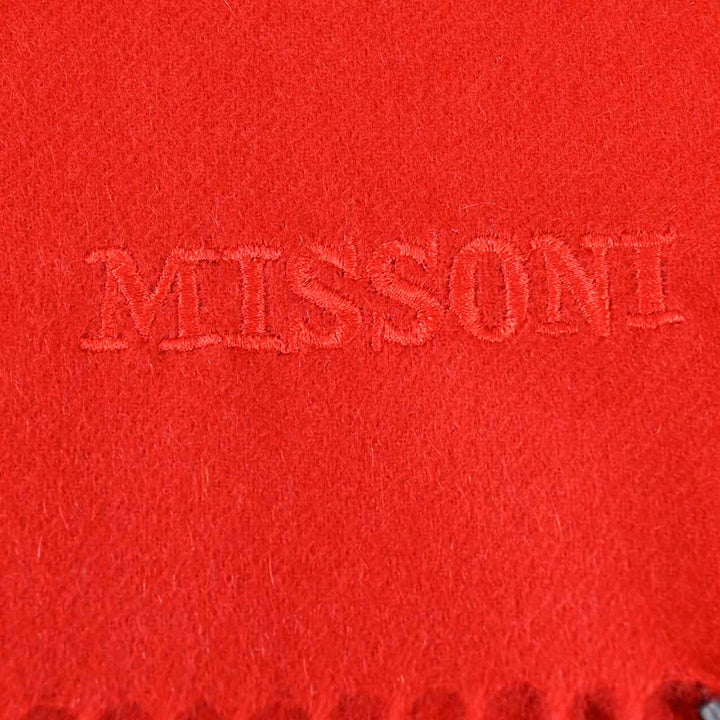 ミッソーニ MISSONI マフラー Cashmere100% Plain Muffler 6345 3 レッド  メンズ レディース