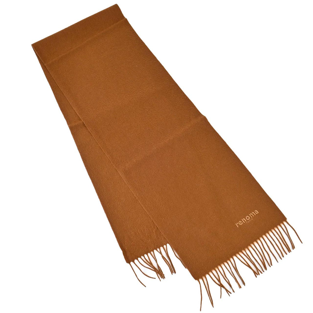 レノマ RENOMA マフラー R9912 PLAIN CASHMERE RCRM ブラウン  メンズ レディース
