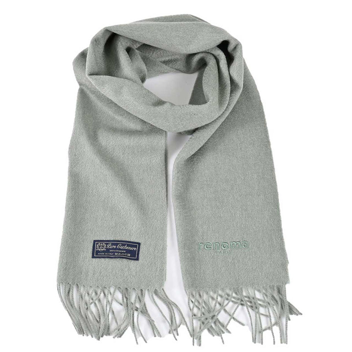 レノマ RENOMA マフラー R9912 PLAIN CASHMERE RGR グリーン  メンズ レディース