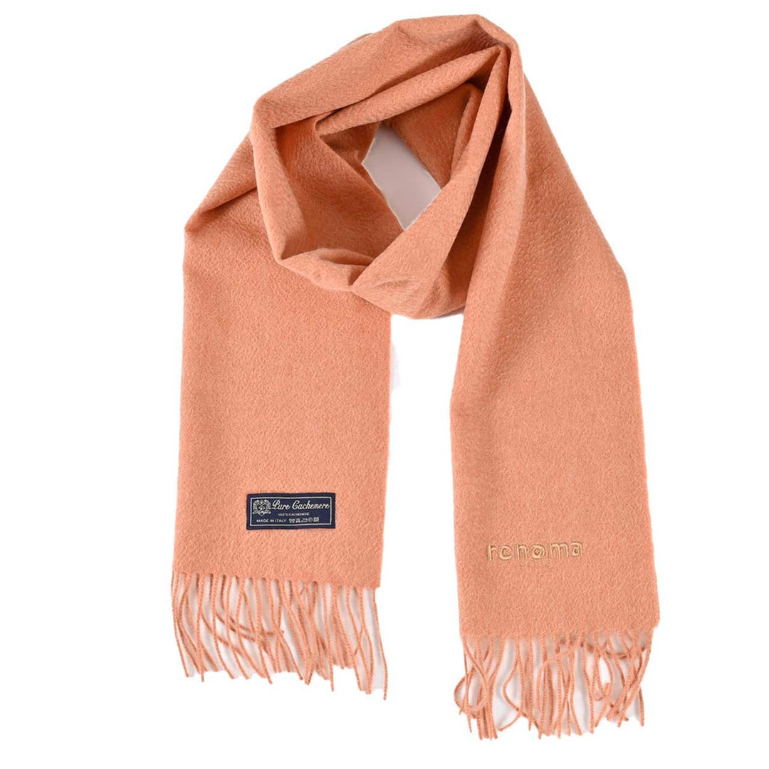 レノマ RENOMA マフラー R9912 PLAIN CASHMERE RMOR オレンジ  メンズ レディース