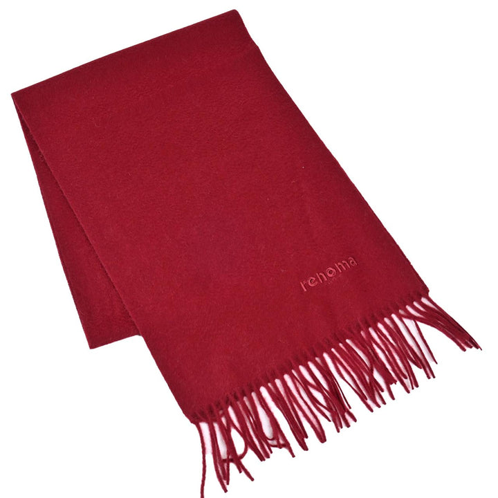 レノマ RENOMA マフラー R9912 PLAIN CASHMERE RWI レッド  メンズ レディース