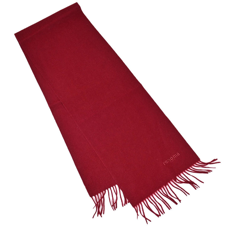 レノマ RENOMA マフラー R9912 PLAIN CASHMERE RWI レッド  メンズ レディース