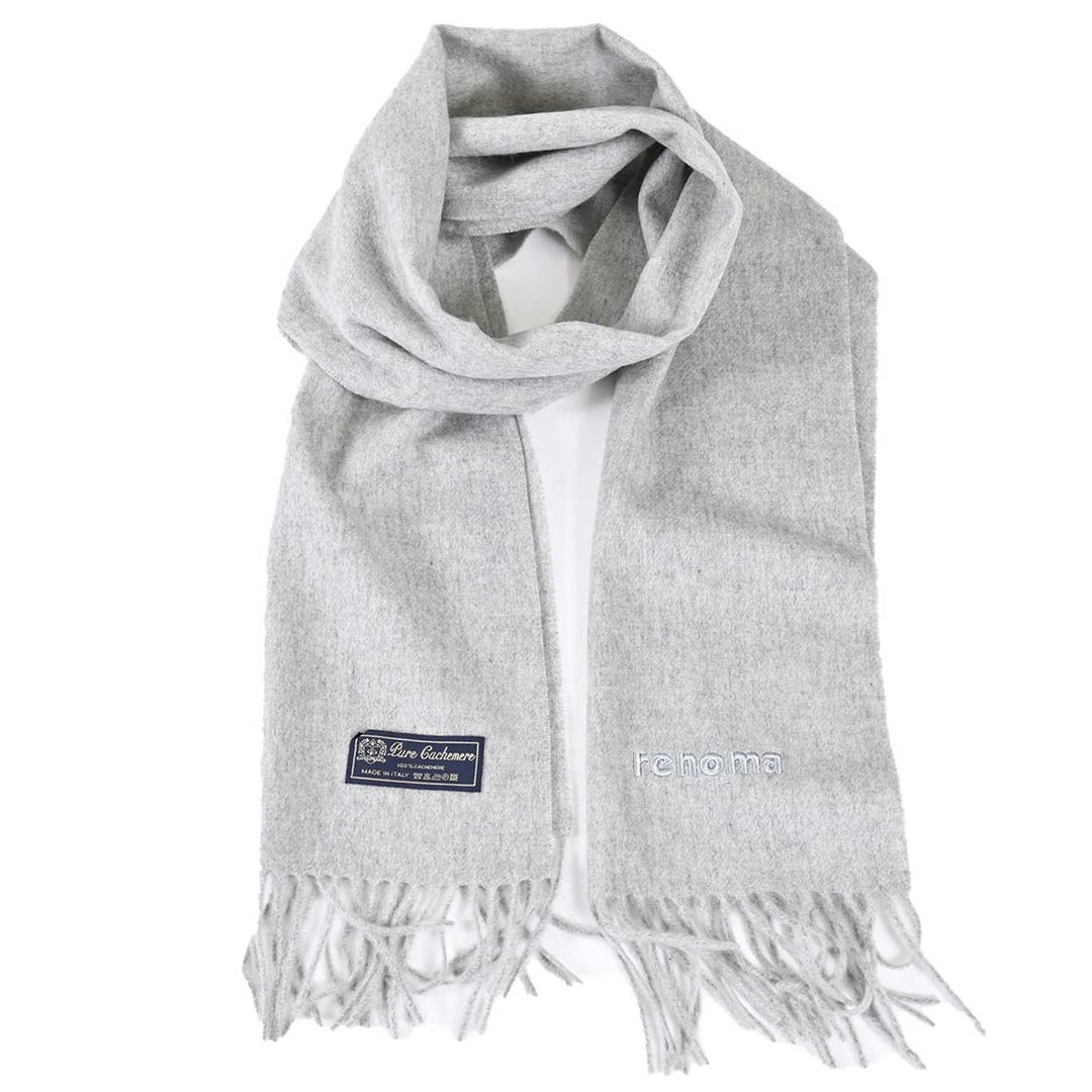 レノマ RENOMA マフラー R9918 PLAIN CASHMERE RLGR グレー  メンズ レディース