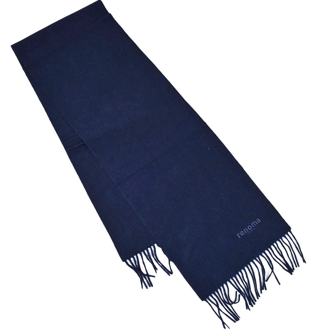 レノマ RENOMA マフラー R9918 PLAIN CASHMERE RNV ネイビー  メンズ レディース