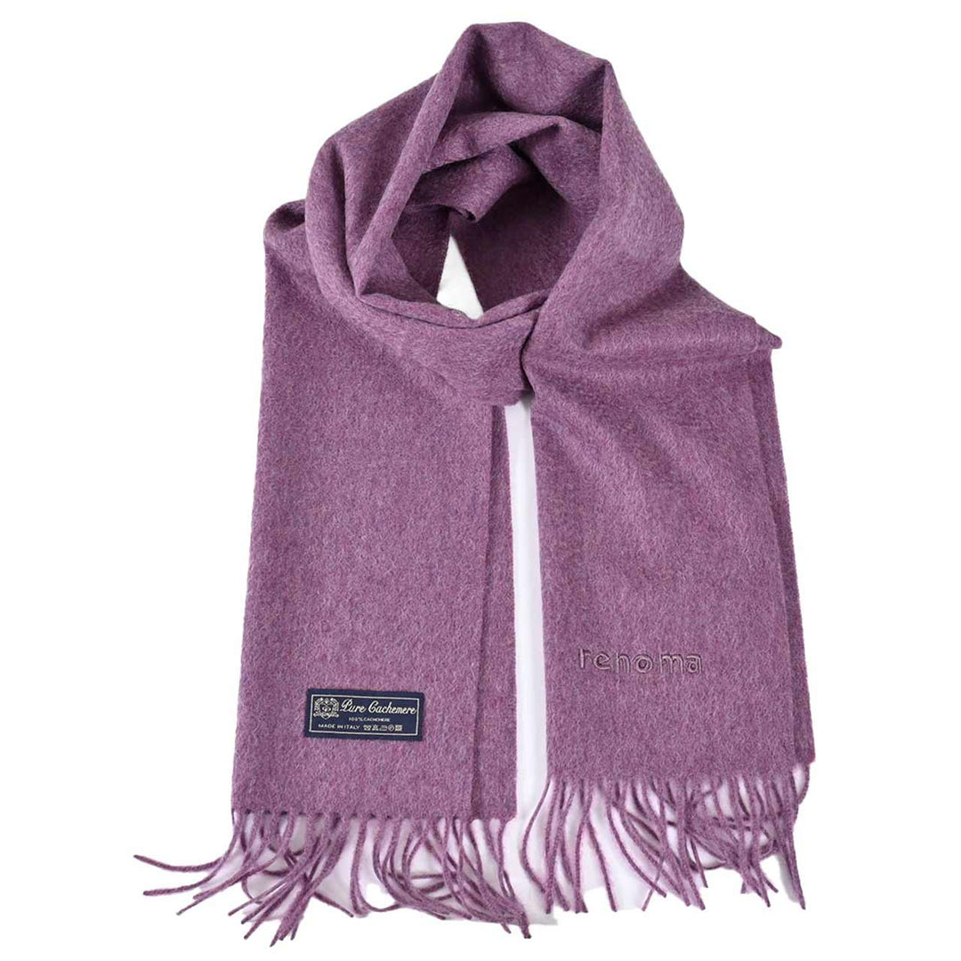 レノマ RENOMA マフラー R9918 PLAIN CASHMERE RPUR パープル  メンズ レディース