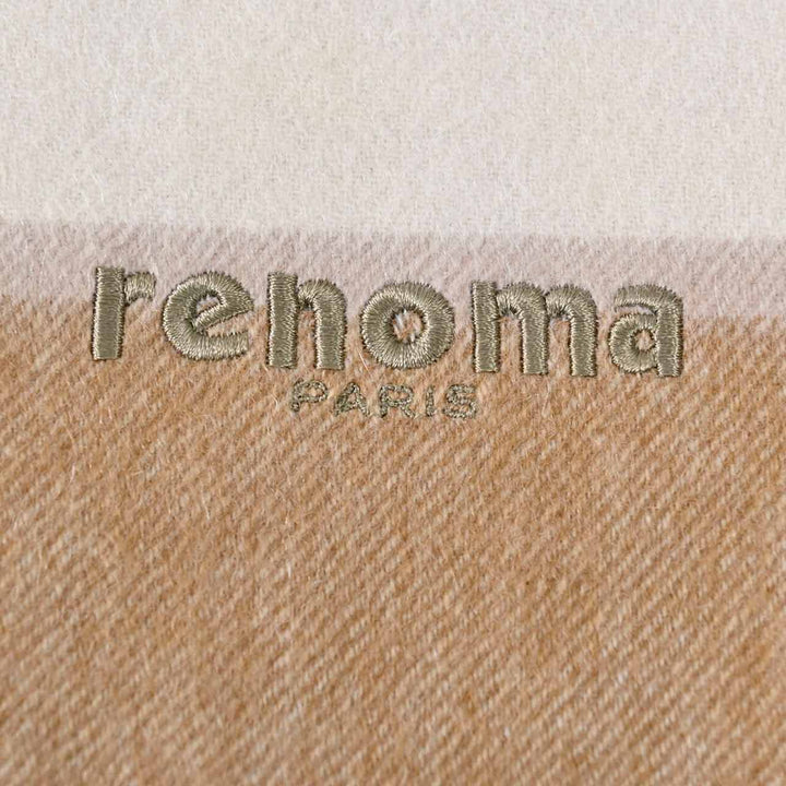 レノマ RENOMA マフラー R9919 CHECK CASHMERE R008 ベージュ  メンズ レディース