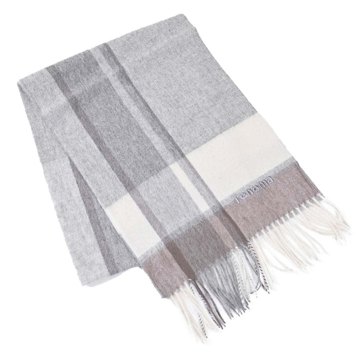 レノマ RENOMA マフラー R9919 CHECK CASHMERE R009 グレー  メンズ レディース