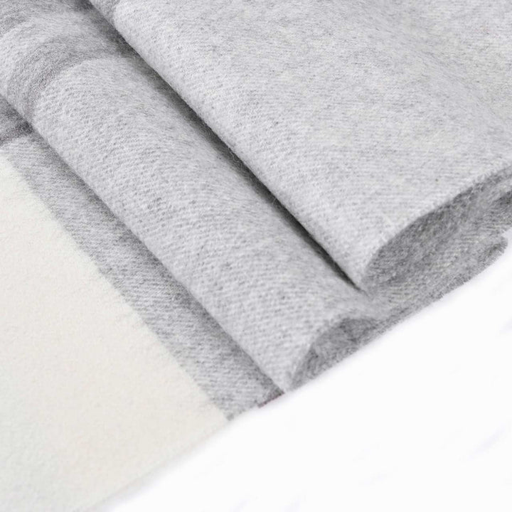 レノマ RENOMA マフラー R9919 CHECK CASHMERE R009 グレー  メンズ レディース