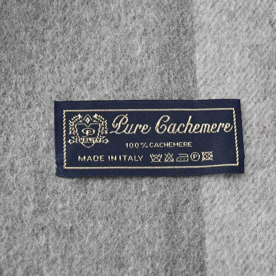 レノマ RENOMA マフラー R9919 CHECK CASHMERE R009 グレー  メンズ レディース