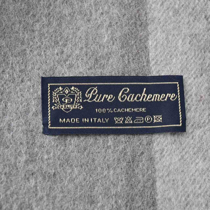 レノマ RENOMA マフラー R9919 CHECK CASHMERE R009 グレー  メンズ レディース