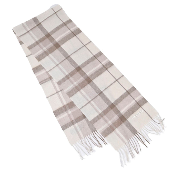 レノマ RENOMA マフラー R9919 CHECK CASHMERE R016 クリーム  メンズ レディース