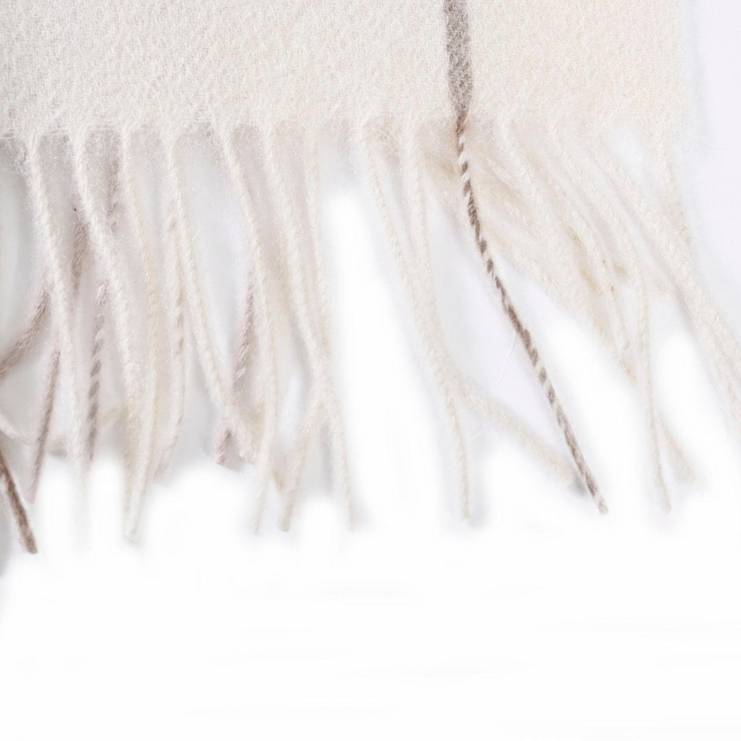 レノマ RENOMA マフラー R9919 CHECK CASHMERE R016 クリーム  メンズ レディース
