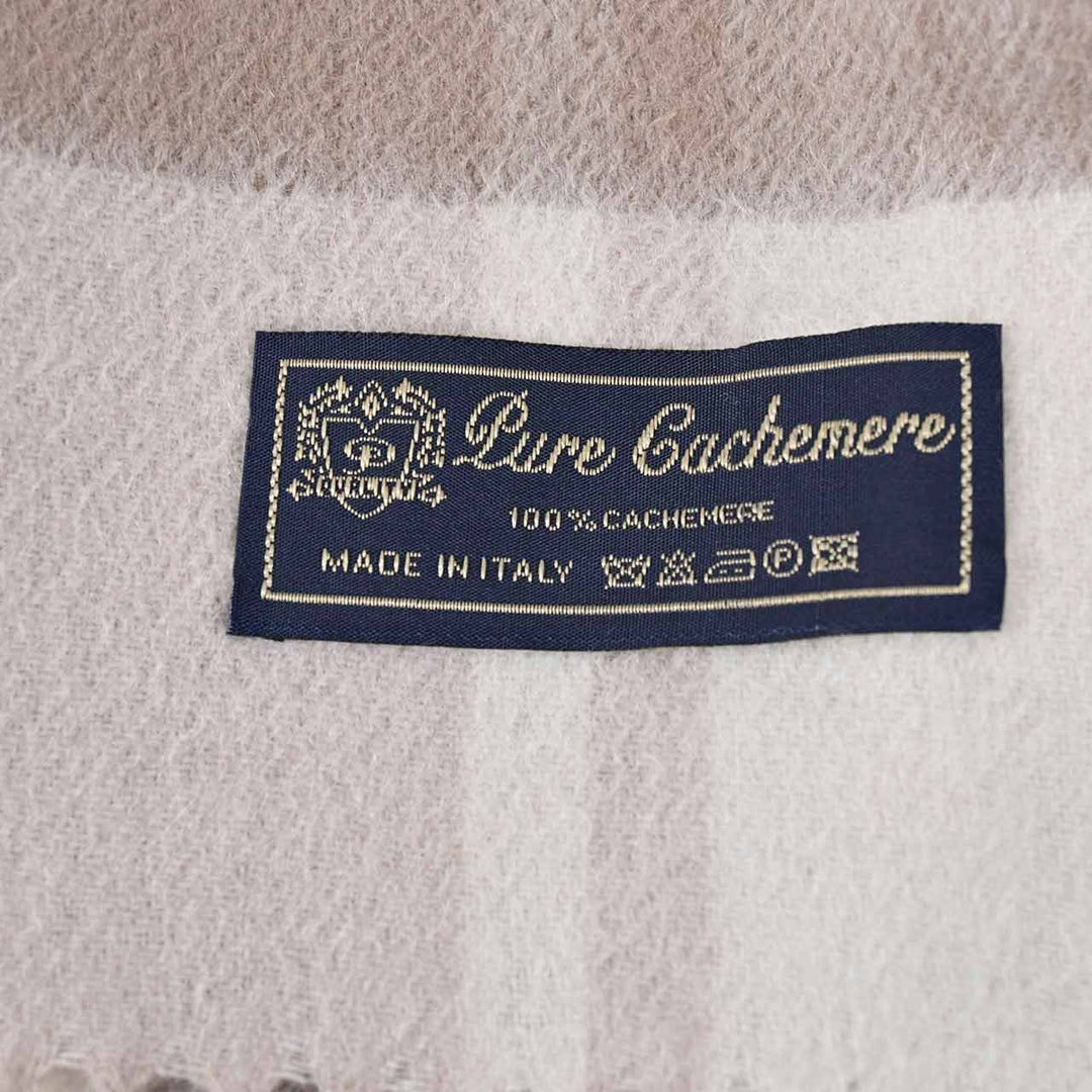 レノマ RENOMA マフラー R9919 CHECK CASHMERE R016 クリーム  メンズ レディース