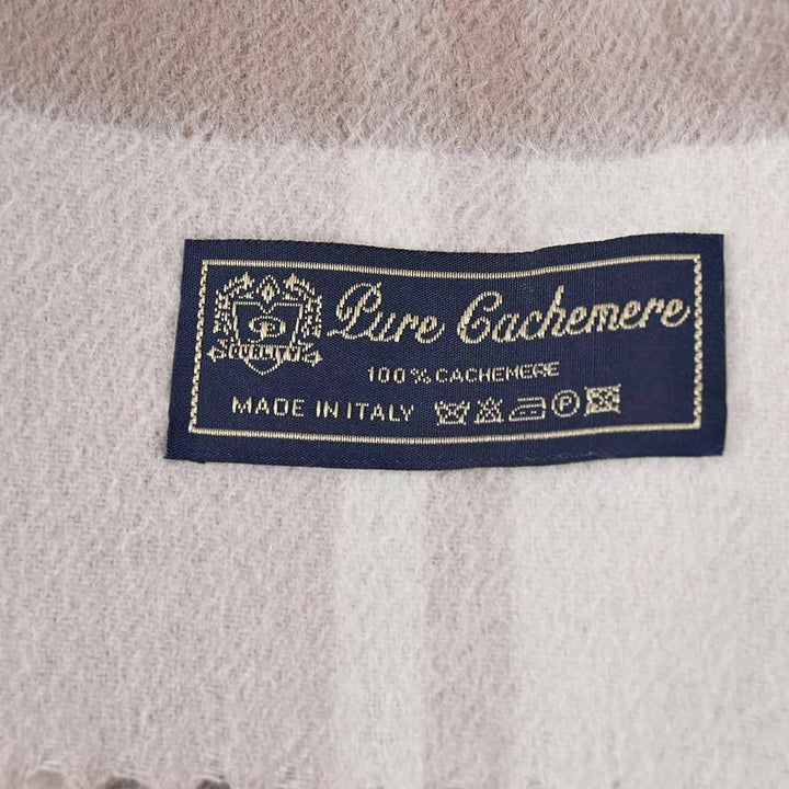レノマ RENOMA マフラー R9919 CHECK CASHMERE R016 クリーム  メンズ レディース