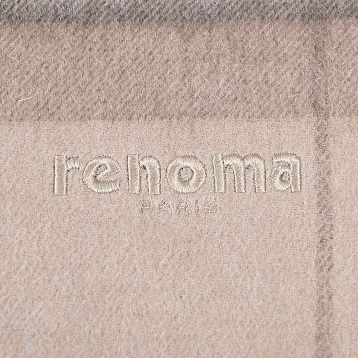 レノマ RENOMA マフラー R9919 CHECK CASHMERE R065 ベージュ  メンズ レディース
