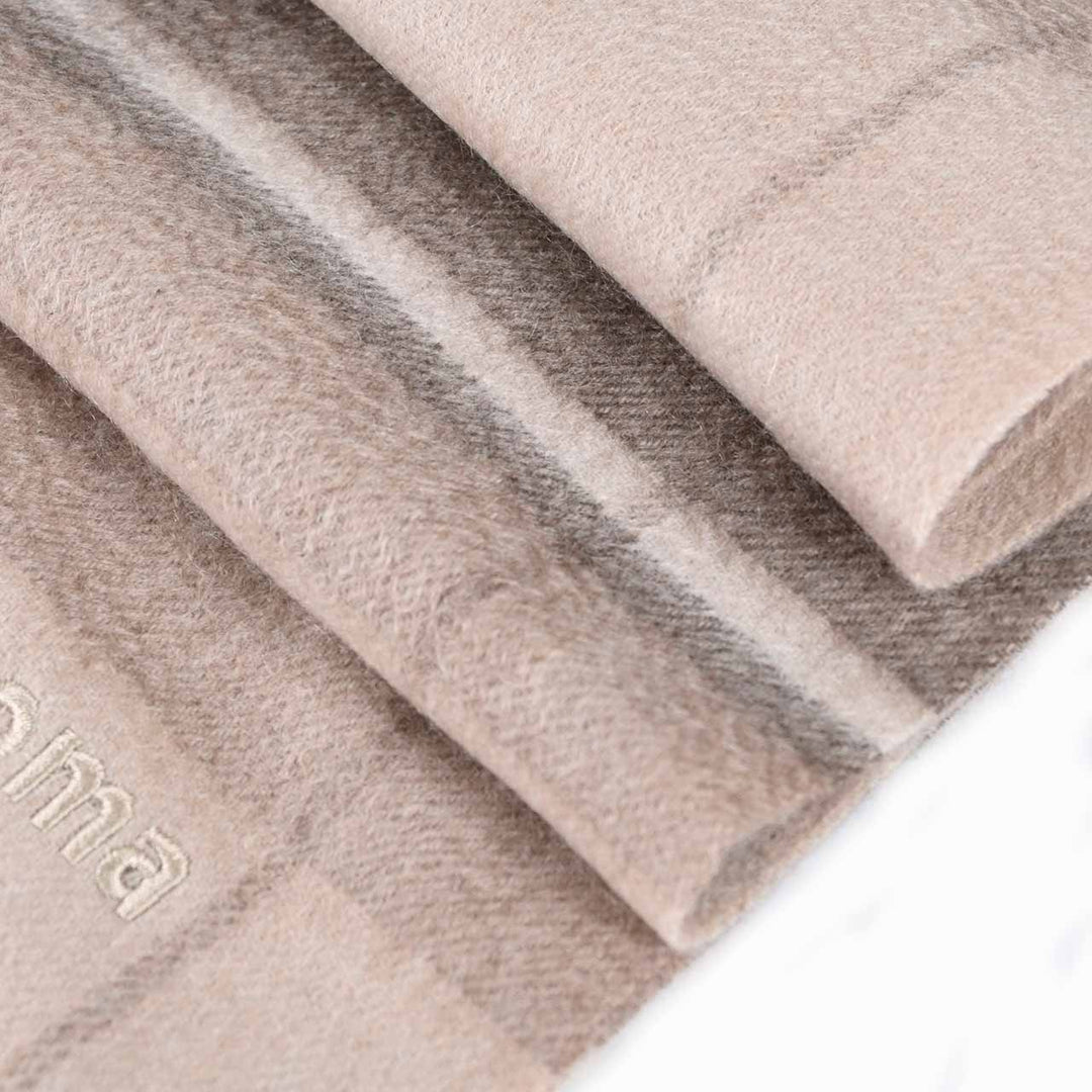 レノマ RENOMA マフラー R9919 CHECK CASHMERE R065 ベージュ  メンズ レディース