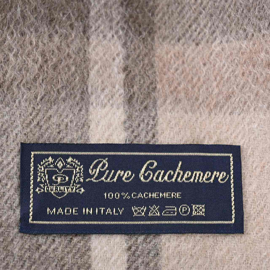 レノマ RENOMA マフラー R9919 CHECK CASHMERE R065 ベージュ  メンズ レディース