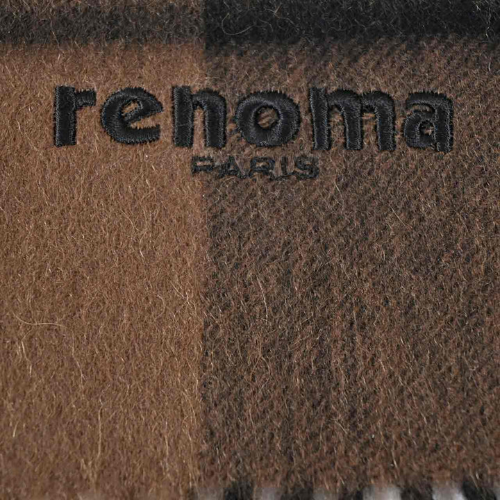 レノマ RENOMA マフラー R9919 CHECK CASHMERE RX5 ブラウン  メンズ レディース