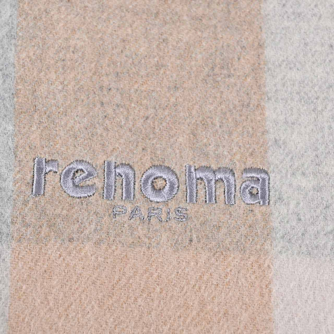 レノマ RENOMA マフラー R9919 CHECK CASHMERE RX7 グレー  メンズ レディース