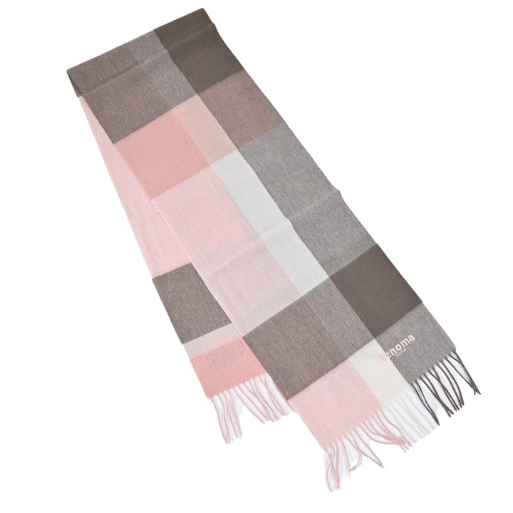 レノマ RENOMA マフラー R9919 CHECK CASHMERE RX9 ピンク  メンズ レディース