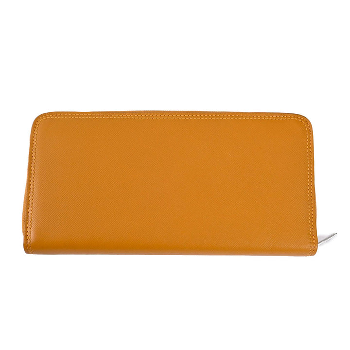 ジェイアンドエム デヴィッドソン J&M DAVIDSON ラウンドファスナー長財布 10221N 7495 MUSTARD 5200 イエロー  メンズ レディース