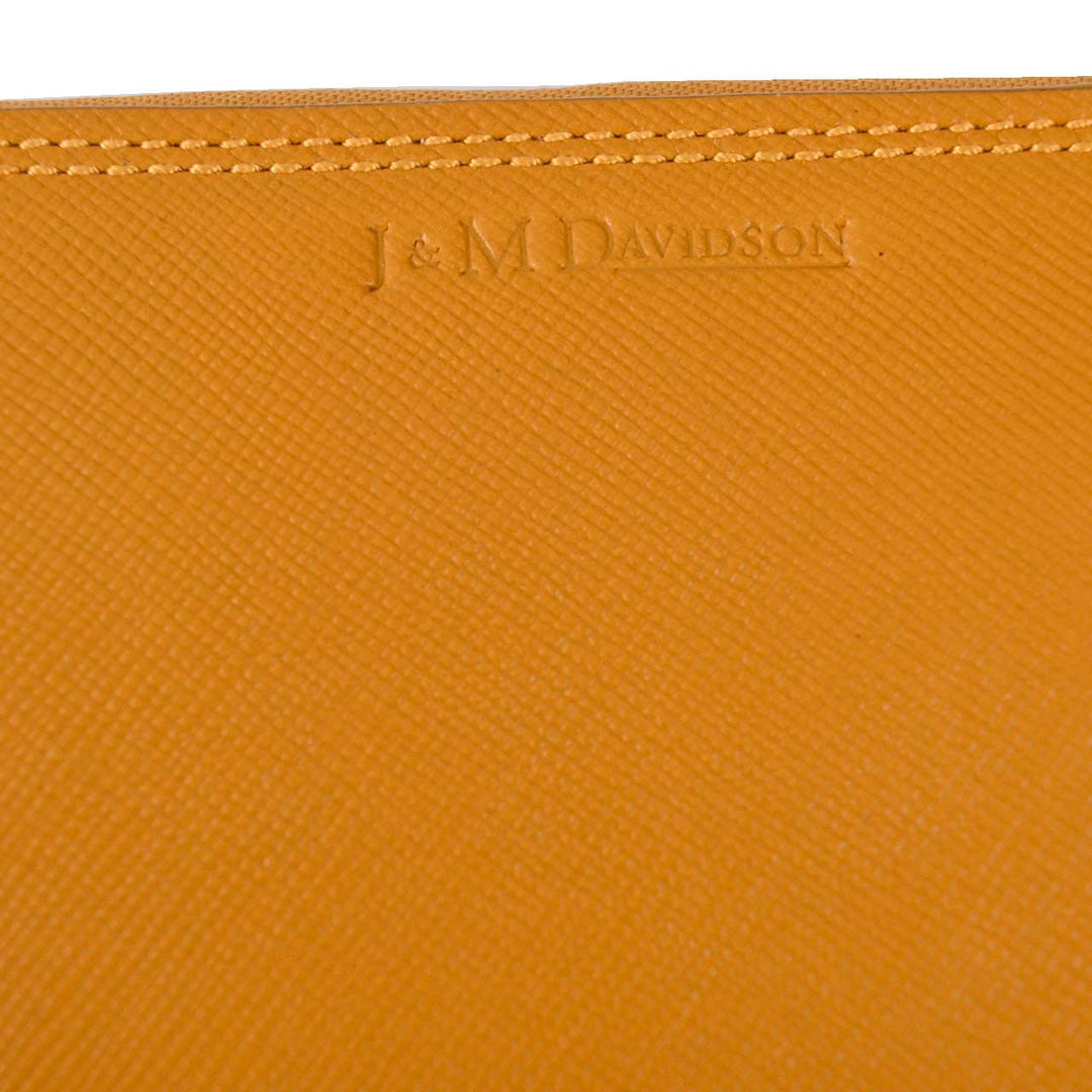 ジェイアンドエム デヴィッドソン J&M DAVIDSON ラウンドファスナー長財布 10221N 7495 MUSTARD 5200 イエロー  メンズ レディース