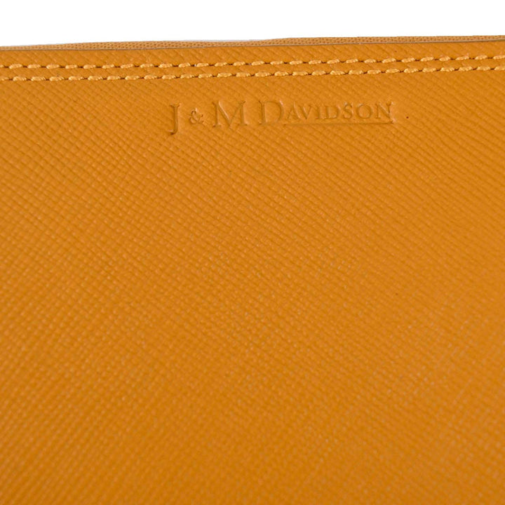 ジェイアンドエム デヴィッドソン J&M DAVIDSON ラウンドファスナー長財布 10221N 7495 MUSTARD 5200 イエロー  メンズ レディース