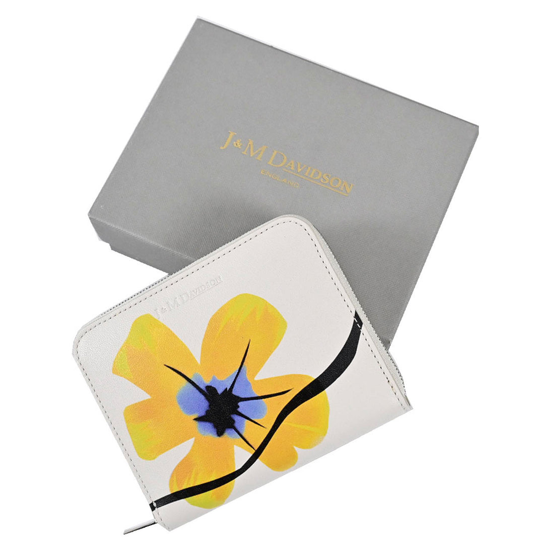 ジェイアンドエム デヴィッドソン J&M DAVIDSON 折財布 10264N 7518 NEW WHITE (FLORAL) 150 ホワイト  メンズ レディース