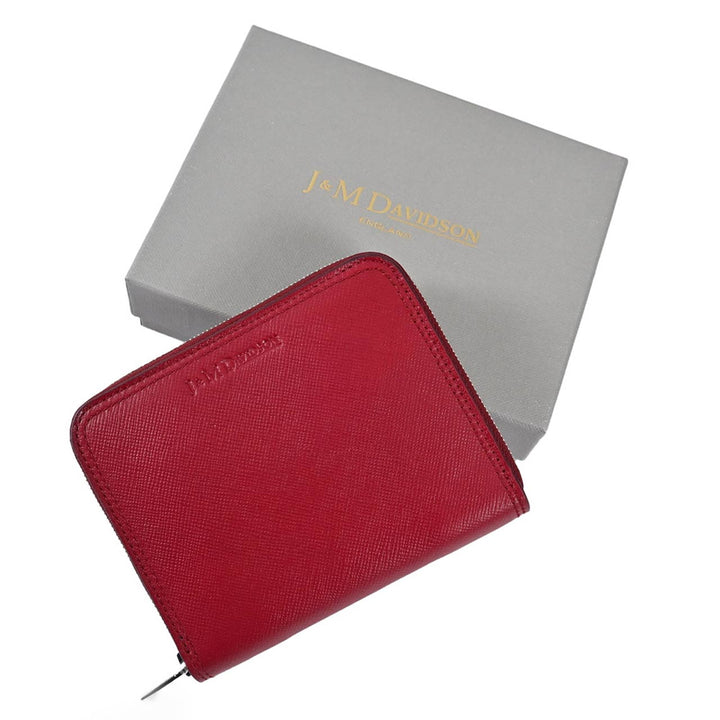 ジェイアンドエム デヴィッドソン J&M DAVIDSON 折財布 10224N 7495 BURGUNDY 8480 レッド  メンズ レディース