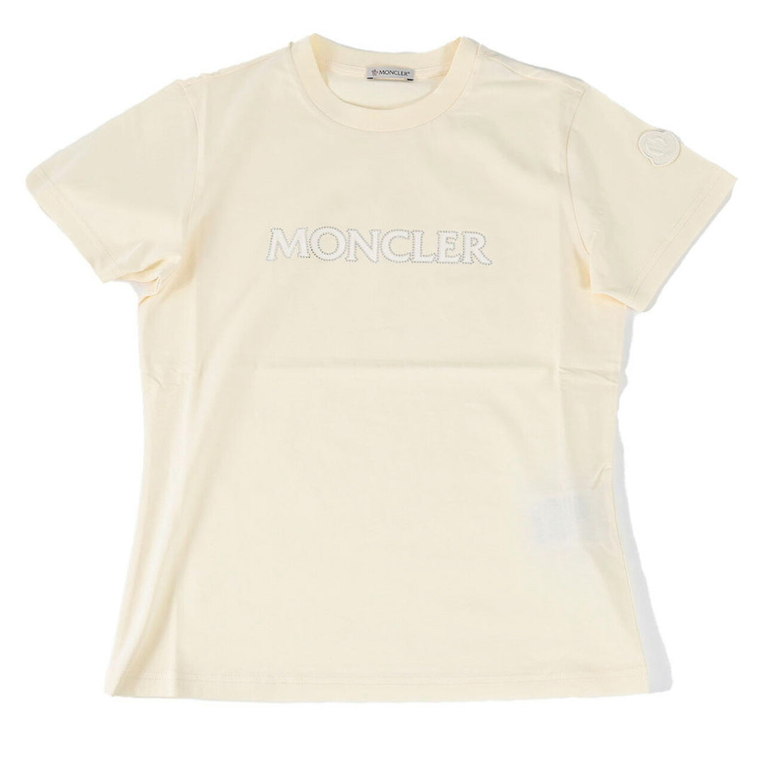 モンクレール MONCLER クルーネック半袖Ｔシャツ MANICA　CORTA 89AIJ 8C000 21 034 クリーム 2024SS レディース
