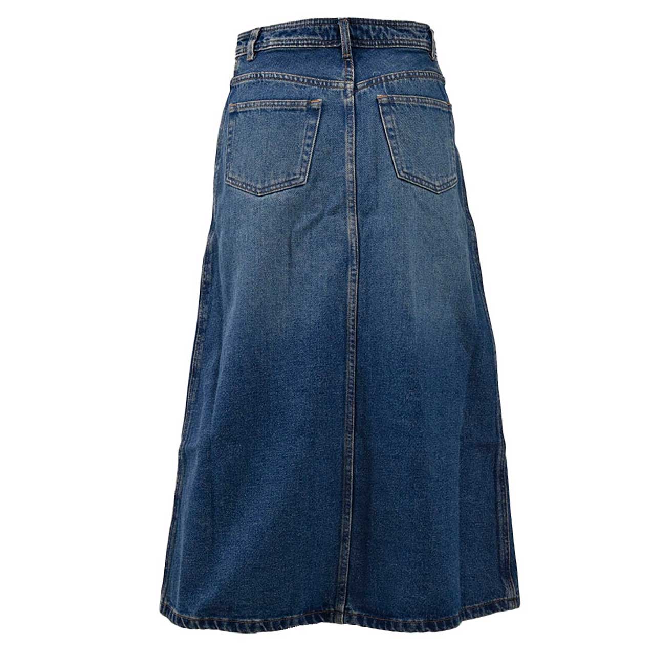 直営♪Weekend Max Mara コットン デニムスカート FISCHIO Linen and cotton denim skirt, navy | Weekend Max Mara