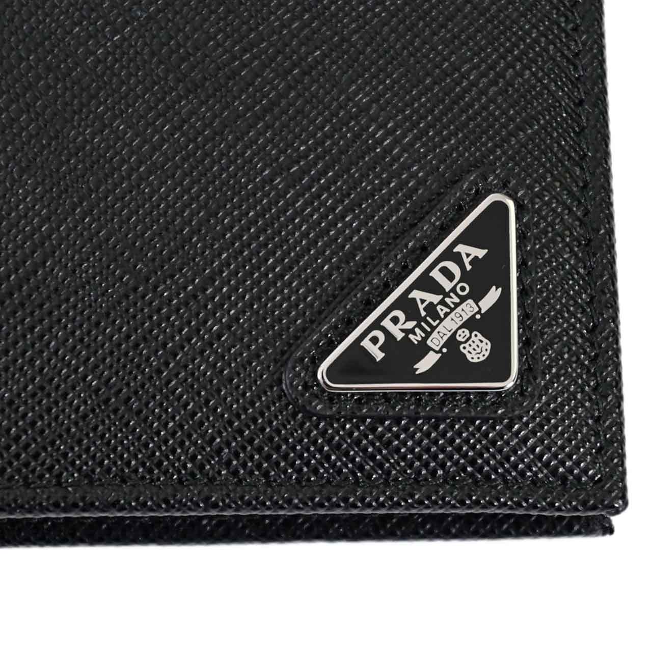 PRADA SAFFIANOTRIANG 2MO513 QHH F0002未使用 PRADA プラダ サフィアーノ トライアングル 財布 二つ折り財布